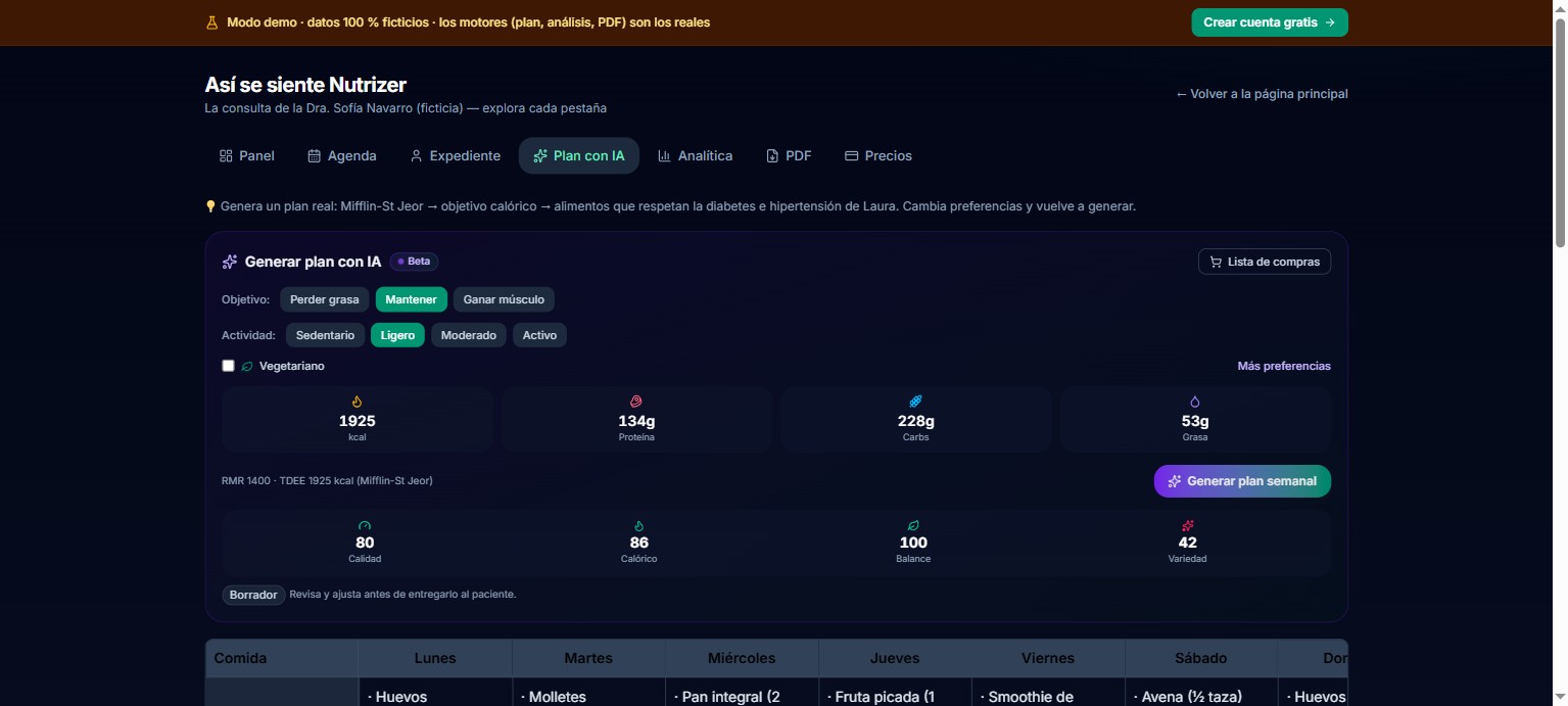 NutriZer — generador de plan con IA